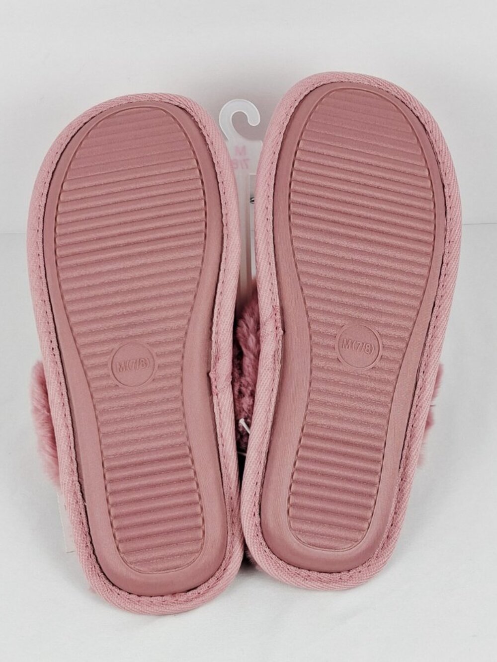 Metallic Faux Leather Slippers With Plush Lining Pink Size M (7/8) By Auden - Picture 4 of 11